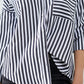 Poplin shirt with vertical stripes in black and chest pocket