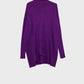 Q2 Purple Asymmetric Ribbed Knit Sweater Tunic