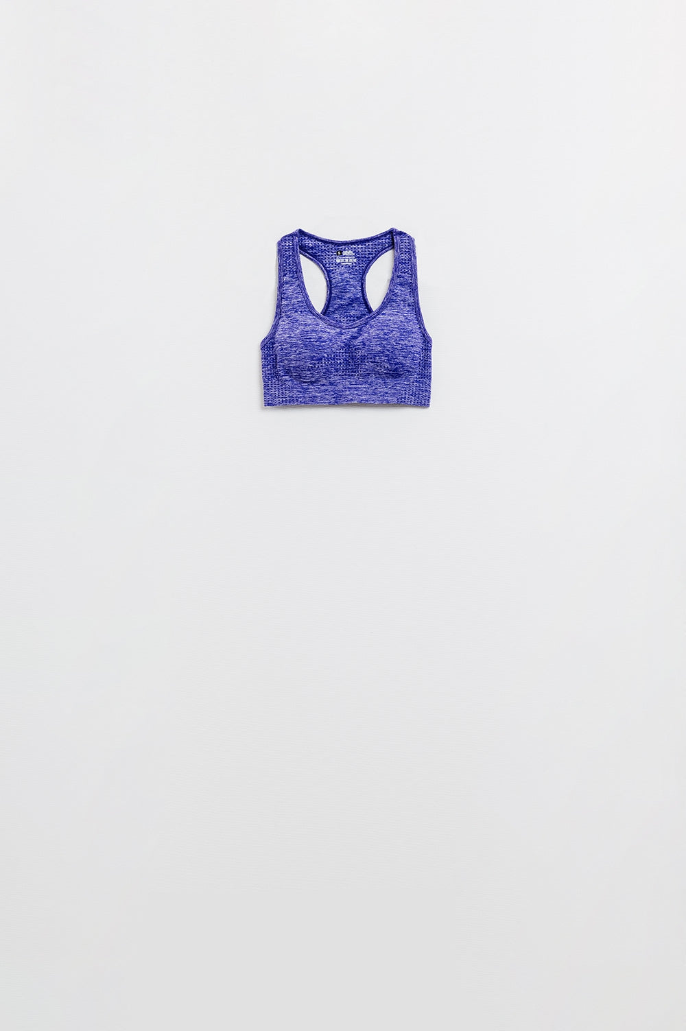 Q2 Purple Marl Seamless Sports Bra