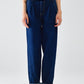 Q2 Raw Blue Mom Jeans With Pleated Detail