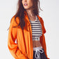 Q2 Rayon relaxed shirt in bright orange