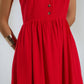 Red dress with button detail