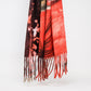 Q2 red flower print scarf