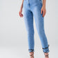 Regular Waist super Skinny Jeans in Light Wash with 5 pockets