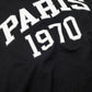 Relaxed Black t-shirt printed paris 1970 in White