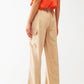 Relaxed Cargo Pants With Drawstring in Beige