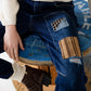 Q2 relaxed denim with patches