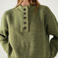 Q2 Relaxed Half-Button Sweater in green