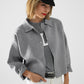 Relaxed high quality knitted Cardigan in grey