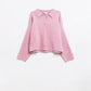 Relaxed high quality knitted Cardigan in pink