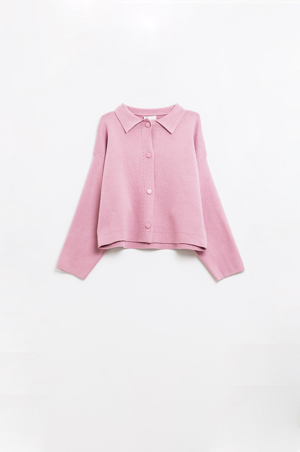 Relaxed high quality knitted Cardigan in pink