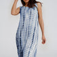 Relaxed maxi Tie dye Dress In Shades of Blue