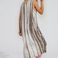 Relaxed maxi Tie dye Dress In Shades of khaki