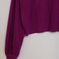 relaxed style aubergine jumper with balloon sleeves