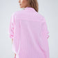 Relaxed Thin Stripe Shirt in Pink