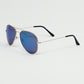 Retro Aviator Sunglasses  With Blue Smoke Lense and Golden Frame