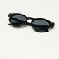 Retro Round Sunglasses With Smoke Black Lens in Black