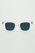 Q2 Retro Round Sunglasses With Smoke Black Lense and Transparent Frame