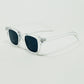 Retro Round Sunglasses With Smoke Black Lense and Transparent Frame