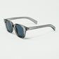 Retro Round Sunglasses With Smoke Black Lense and Transparent Gray Frame