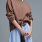 Ribbed Comfy Knit Sweater in Camel