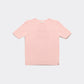 Ribbed short sleeve crop knitted top in pink