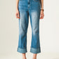 Q2 Roll hem jeans in mid blue