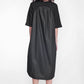 round neck poplin t-shirt dress in black