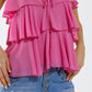 Top Volante Tirantes Finos Fucsia