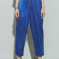 Q2 Satin Cropped Pants in Blue