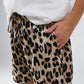 Satin Leopard Print Shorts With Pockets