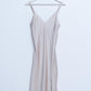 Q2 Satin short slip dress in beige