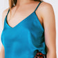 Satin Top with Straps in Blue