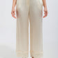 Q2 Satin wide leg suit Pants in cream