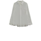 Semi sheer tencel shirt with chest pocket in white