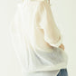 Semi sheer tencel shirt with chest pocket in white