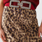 sheer long leopard print bodycon midi skirt