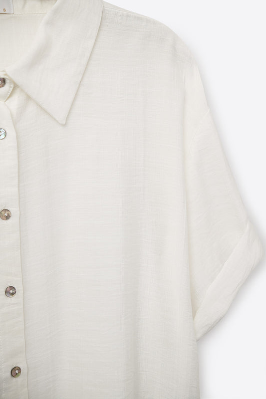 Short Sleeve Blouse in White