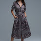 Q2 Short Sleeve Paisley Print Shirt Dress in brown