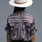 Short Sleeve Paisley Print Shirt in Brown