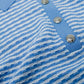 Short Sleeve Polo In Blue With White Stripes