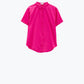 Short Sleeve Relaxed Button Up Shirt in Fuchsia