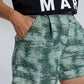 Shorts In Tie Dye Green With Front And Back Pockets