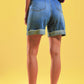 Shorts with button front in blue