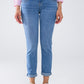 Q2 Skinny Jeans In light wash with detail on the pocket