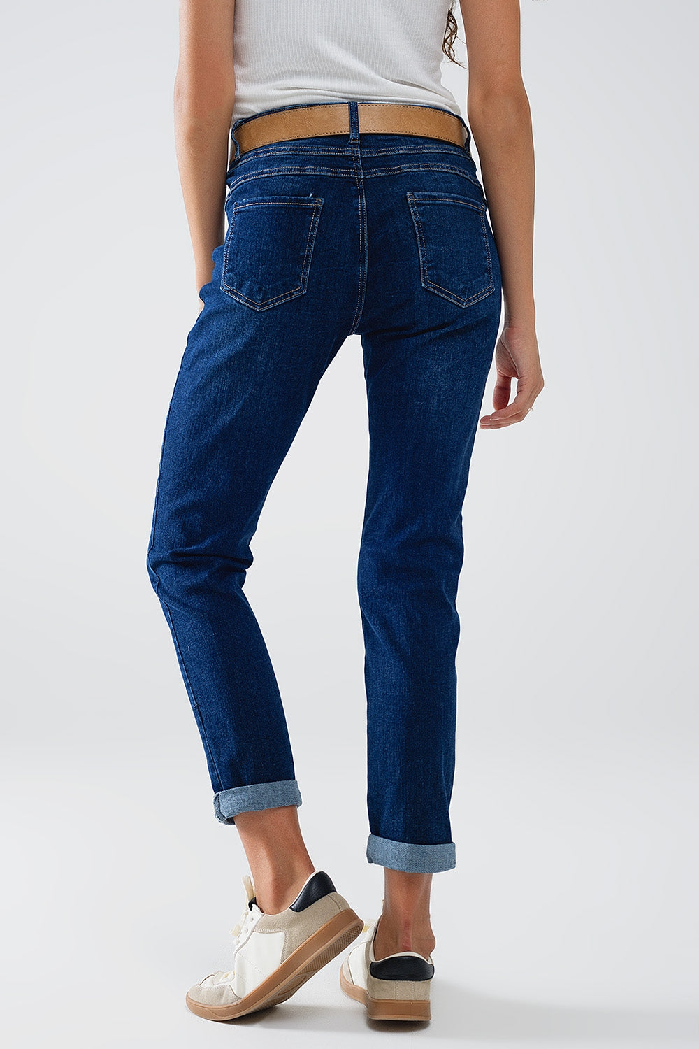 Skinny mid rise Jeans in dark wash