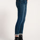 Skinny push up stretch jeans in mid wash blue