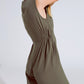 Sleeveless Jumpsuit with zipper detail and belt in khaki