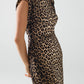 sleeveless leopard print Spandex dress