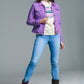 Q2 Slim denim trucker jacket in Lilac